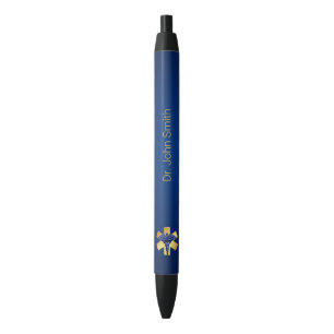 Blue Medical 3D Caduceus Gold Cross Kugelschreiber