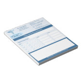 Blue Medical Caduceus Water Ripples Ernennung Notizblock (angewinkelt)