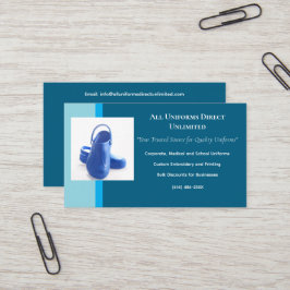 Blue Medical Clogs Uniform Visitenkarte