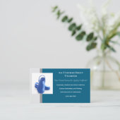 Blue Medical Clogs Uniform Visitenkarte (Stehend Vorderseite)