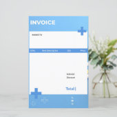 Blue Medical Custom Rechnung (Stehend Vorderseite)