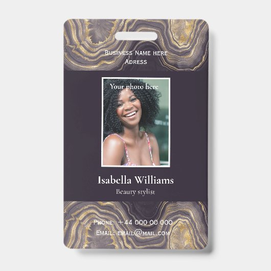 Blue Medical Facility oder Business Member Abzeich Ausweis (Vorderseite)