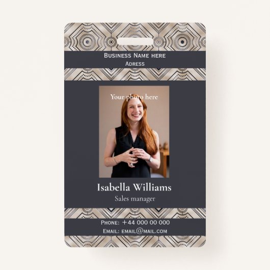 Blue Medical Facility oder Business Member Abzeich Ausweis (Vorderseite)