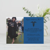 Blue Medical RN School Abschluss Ankündigung (Stehend Vorderseite)