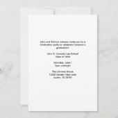 Blue Medical School Foto Graduation Party Einladung (Rückseite)