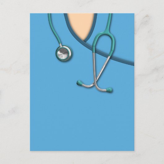 Blue Medical Scrubs Postkarte (Vorderseite)