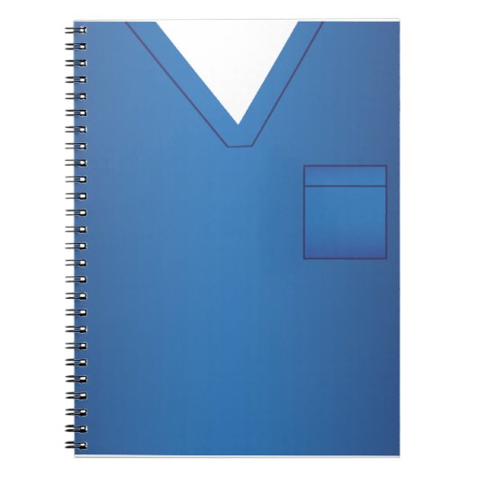 Blue Medical Scrubs Uniform Notebook Notizblock (Vorderseite)