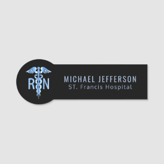 Blue Medical Symbol - Nurse Name Tag Namensschild