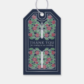 Blue Medieval Silver Sword Wedding Thank You Geschenkanhänger (Vorderseite)