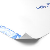 Blue Meditarrean Fliesenbogen Begrüßung Brautparty Poster (Ecke)