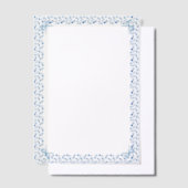 Blue Mediteranean Tile Garden Coquette Bow Wedding Pergament Einladungen (Versetzt)