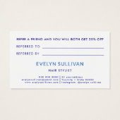 Blue Mediterrane Fliesen Frame Referenzkarte (Rückseite)