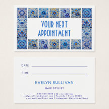 Blue Mediterrane Fliesen - Terminkarte