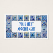 Blue Mediterrane Fliesen - Terminkarte (Vorderseite)