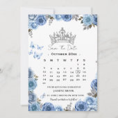 Blue Mediterrane Kalender, kein Foto Save the Date Einladung (Vorderseite)