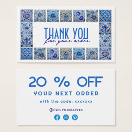 Blue Mediterranea Fliesen Dank Discount Card