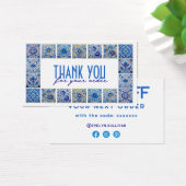 Blue Mediterranea Fliesen Dank Discount Card (Schreibtisch)