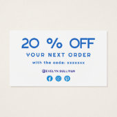 Blue Mediterranea Fliesen Dank Discount Card (Rückseite)