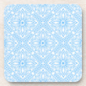 Blue Mediterranean Italian Tile Decorative Pattern Getränkeuntersetzer (Vorderseite)