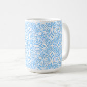 Blue Mediterranean Italian Tile Decorative Pattern Kaffeetasse (VorderseiteRechts)