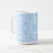 Blue Mediterranean Italian Tile Decorative Pattern Kaffeetasse (Vorderseite Links)