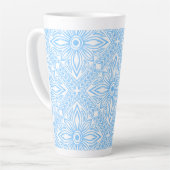 Blue Mediterranean Italian Tile Decorative Pattern Milchtasse (Linke Ecke)