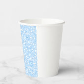 Blue Mediterranean Italian Tile Decorative Pattern Pappbecher (Links)