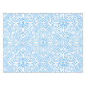 Blue Mediterranean Italian Tile Decorative Pattern Tischdecke (Vorderseite (Horizontal))
