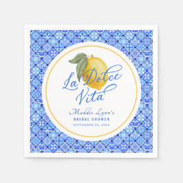 Blue Mediterranean La Dolce Vita Brautparty Serviette