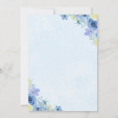 Blue Mediterranean Lemon Bridal shower Einladung (Rückseite)