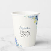 Blue Mediterranean Lemon Bridal shower Pappbecher (Vorderseite)