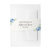 Blue Mediterranean Lemon Wedding Einladungsbanderole (Vorderseite Beispiel)