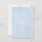 Blue Mediterranean Lemon Wedding RSVP Karte (Rückseite)