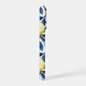 Blue Mediterranean Style Lemon Pattern iPhone Case Hülle (Rechte Seite)