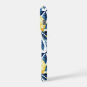 Blue Mediterranean Style Lemon Pattern iPhone Case Hülle (Linke Seite)
