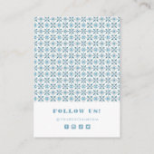 Blue Mediterranean Tile & Arch Earring Display Visitenkarte (Rückseite)