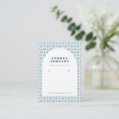 Blue Mediterranean Tile & Arch Earring Display Visitenkarte (Stehend Vorderseite)