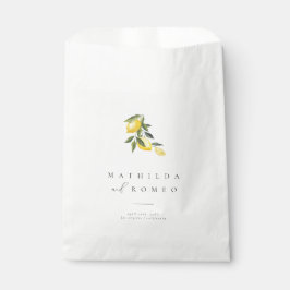 Blue Mediterranean Tile & Citrus Gastgeschenk Hoch Geschenktütchen