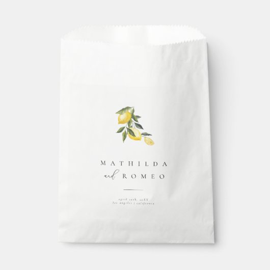 Blue Mediterranean Tile & Citrus Gastgeschenk Hoch Geschenktütchen (Vorderseite)