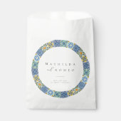Blue Mediterranean Tile & Citrus Gastgeschenk Hoch Geschenktütchen (Vorderseite)