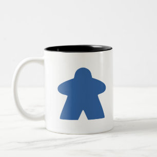 Blue Meeple Board Game Piece Zweifarbige Tasse