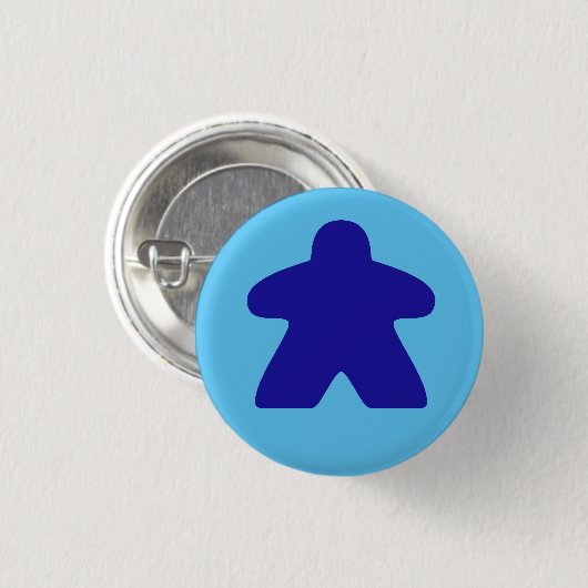 Blue Meeple Button (Vorne & Hinten)