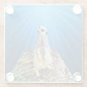 Blue Meerkat Night, Glasuntersetzer (Rückseite)