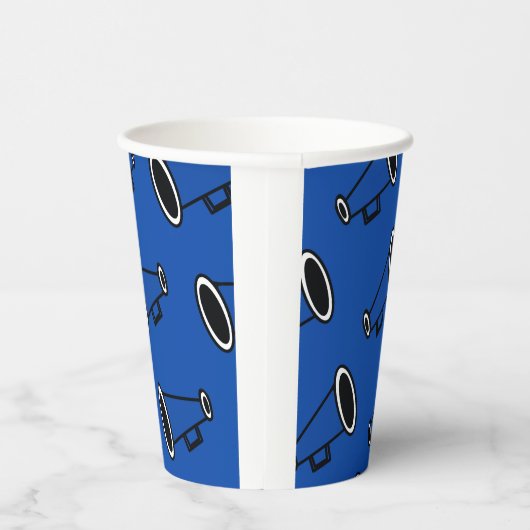 Blue Megaphon Pappbecher (Rechts)