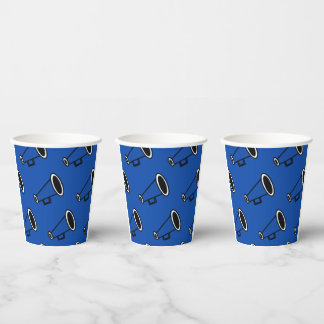 Blue Megaphon Pappbecher