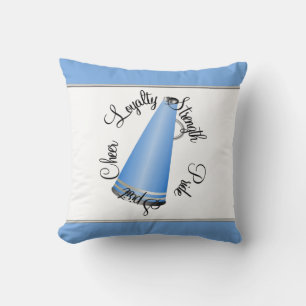 Blue Megaphone Cheerleader Creed Pillow Kissen