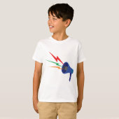 Blue Megaphone with Colorful Lightning Bolts T-Shirt (Vorne ganz)