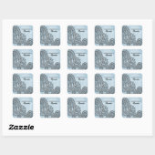 Blue Mehndi Motif Buchzeichen Stickers (Blatt)