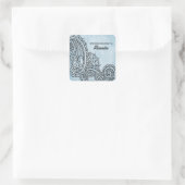 Blue Mehndi Motif Buchzeichen Stickers (Tasche)