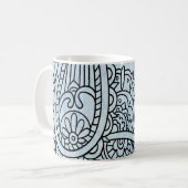 Blue Mehndi Motif Tasse (Vorderseite Links)